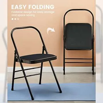 JELLYRATTBIT Backless Yoga Chair - Portable and Foldable