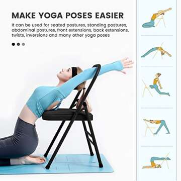 JELLYRATTBIT Backless Yoga Chair - Portable and Foldable