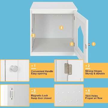 Epetlover Cat Litter Box Enclosure Stylish Cat Furniture