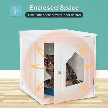Epetlover Cat Litter Box Enclosure Stylish Cat Furniture