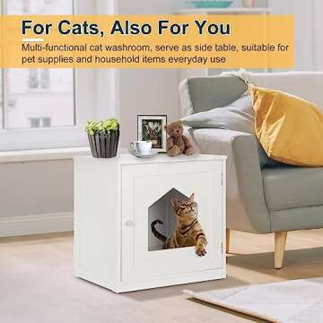 Epetlover Cat Litter Box Enclosure Stylish Cat Furniture