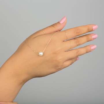 Elegant Pearl Necklace - 9MM Freshwater Pendant