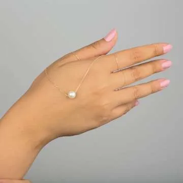 Elegant Pearl Necklace - 9MM Freshwater Pendant