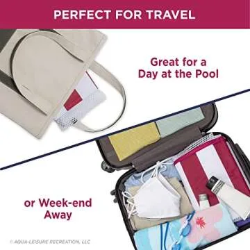 Aqua 2-in-1 Catalina XL Pool Float & Hammock – 1-2 Person, Multi-Purpose, Inflatable Pool Floats for Adults – Burgundy/White Stripe