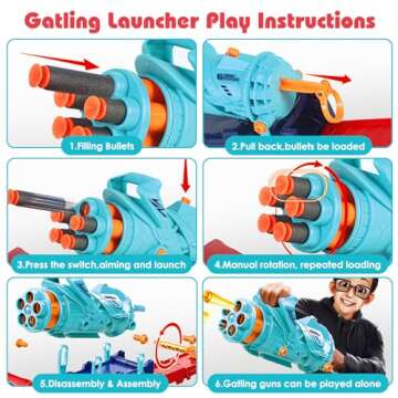 Aokesi Car Carrier Truck Toys for Kids, 4 in 1 Transport Truck Carrier Launcher Toys with 8 Alloy Car, Ideal Gift for Boys Aged 3+