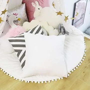 HIPPIH 18x18 Pillow Inserts (Set of 2), Decorative Throw Pillow Inserts, Hypoallergenic Square Pillow Form Insert, Upgraded