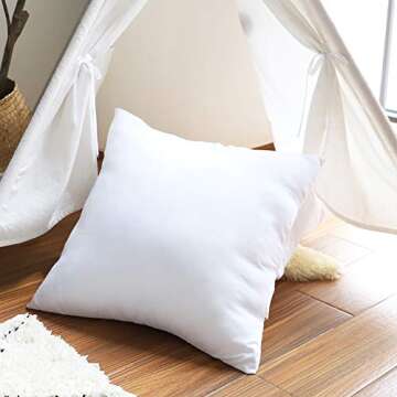 HIPPIH 18x18 Pillow Inserts (Set of 2), Decorative Throw Pillow Inserts, Hypoallergenic Square Pillow Form Insert, Upgraded