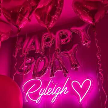 WMAT Custom LED Neon Signs for Home Decor and Bedroom Wall Decor Personalized Neon Signs for Wedding Decor Holiday Gift or Bar Logo (Options Starting from 1 Line 15")