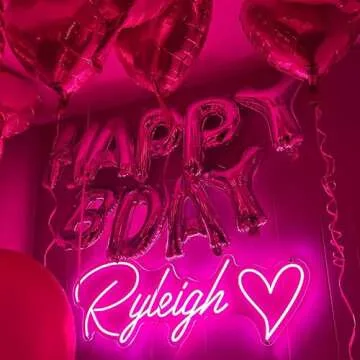 WMAT Custom LED Neon Signs for Home Decor and Bedroom Wall Decor Personalized Neon Signs for Wedding Decor Holiday Gift or Bar Logo (Options Starting from 1 Line 15")