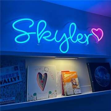 WMAT Custom LED Neon Signs for Home Decor and Bedroom Wall Decor Personalized Neon Signs for Wedding Decor Holiday Gift or Bar Logo (Options Starting from 1 Line 15")