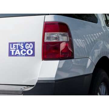 Funny Anti-Trump Bumper Sticker - Let's Go Taco - Vibrant Political Car Decal