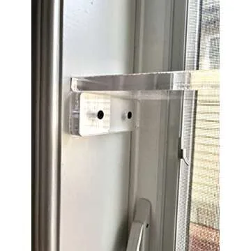 DistinctAndUnique Elegant and Sophisticated Floating Window Shelf (23, Single Shelf) - Crystal Clear Recessed Durable Strong Acrylic Trinket, Plants, Succulents Indoor Collection Display Stand Trendy