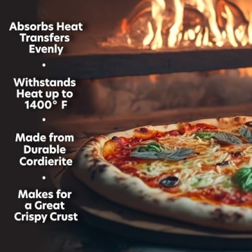 XL 16.5" Pizza Stone - Professional Grade for Ovens & Grills
