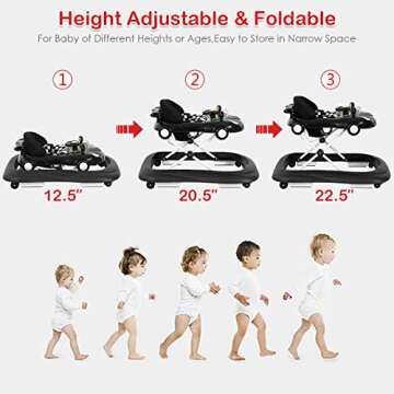 BABY JOY Baby Walker - Adjustable & Entertaining Walker