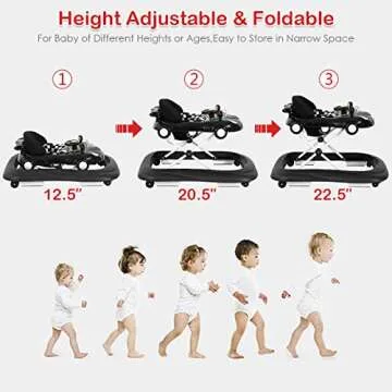 BABY JOY Baby Walker - Adjustable & Entertaining Walker