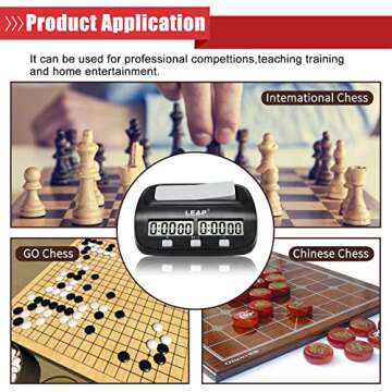 LEAP Digital Chess Timer for Board Games - Professional & Reliable