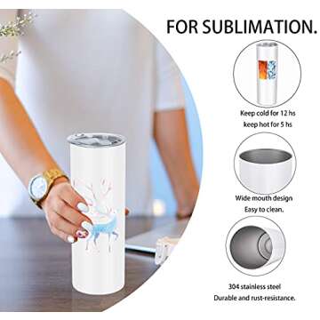 20 Oz Glow in the Dark Sublimation Tumblers Set
