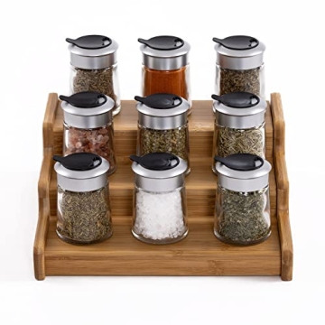 Seville Classics Bamboo 3-Tier Spice Rack Organizer