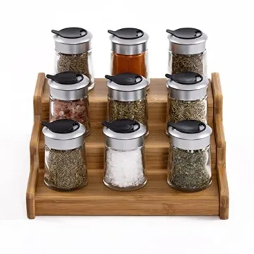 Seville Classics Bamboo 3-Tier Spice Rack Organizer