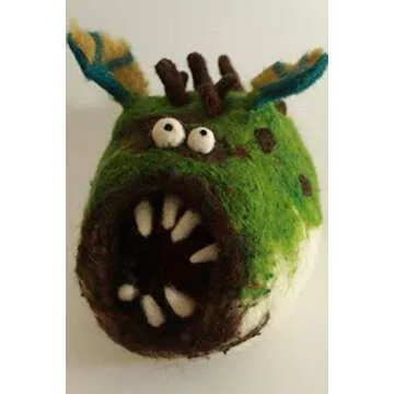 Woolbuddy Needle Felting Wool, Natural Handmade Wool Roving, 6 Vibrant Colors with Instructions (Wool Bag Spring)