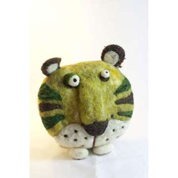 Woolbuddy Needle Felting Wool, Natural Handmade Wool Roving, 6 Vibrant Colors with Instructions (Wool Bag Spring)