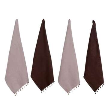 ACCENTHOME 100% Cotton Waffle Weave Kitchen Towel Set of 4 Super Soft Absorbent Tea Towels | Durable...