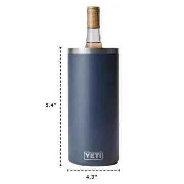 YETI Rambler Wine Chiller, Fits Most Wine Bottles, Big Wave Blue