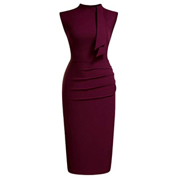 Miusol Retro 1950s Style Half Collar Dress for Women