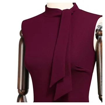 Miusol Retro 1950s Style Half Collar Dress for Women