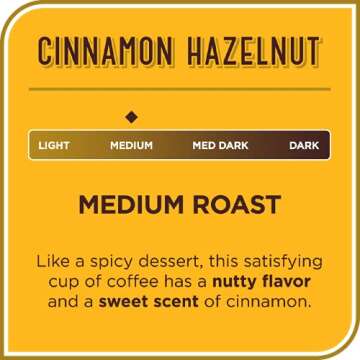 Don Francisco's Cinnamon Hazelnut Medium Roast Coffee - 72 K-Cup Compatible Single-Serve Pods - 100%...