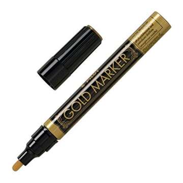 Pilot Gold Metallic Permanent Paint Markers, Medium Point, 3-PACK(41700)