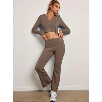 LILLUSORY 2 Two Piece Sets Women 2025 Fall Fashion Casual Trendy Sexy Y29K Clothes Sweatsuit Sweat S...