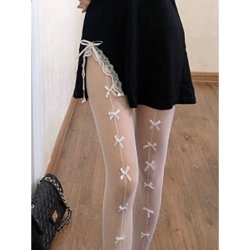 Cute Fishnet Stockings with Bow Tie for Women