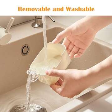 OURIZE Spice Container Masala Dabba Box, Kitchen Storage Organizer with 8 Removable Squares for Masala/Spice/Dry Fruit/Seasonings/Herb (Large), White, HQ110