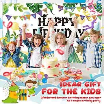 Watercolor Dinosaur Backdrop for Kids Birthday Parties