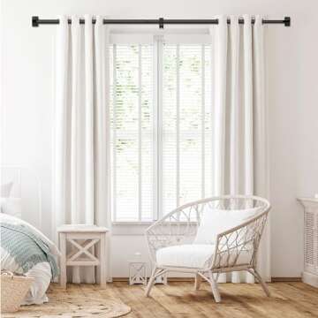 GXOACKJ Adjustable Black Curtain Rods for Stylish Windows