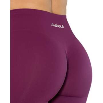 AUROLA Dream Collection Workout Leggings for Women High Waist Seamless Scrunch Athletic Running Gym ...
