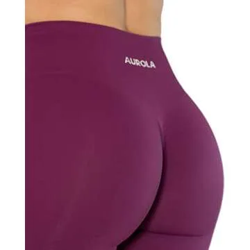 AUROLA Dream Collection Workout Leggings for Women High Waist Seamless Scrunch Athletic Running Gym ...