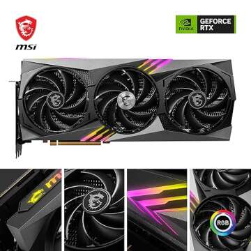 MSI GeForce RTX 4090 Gaming X Trio 24G Gaming Graphics Card - 24GB GDDR6X, 2595 MHz, PCI Express Gen...