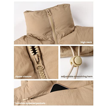 Stylish Athlisan Women's Cropped Puffer Vest for Fall