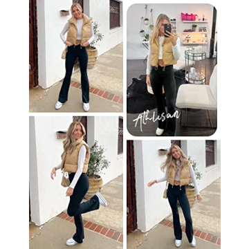 Stylish Athlisan Women's Cropped Puffer Vest for Fall