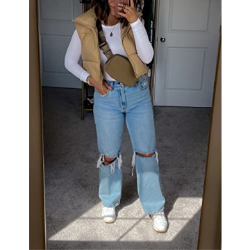 Stylish Athlisan Women's Cropped Puffer Vest for Fall