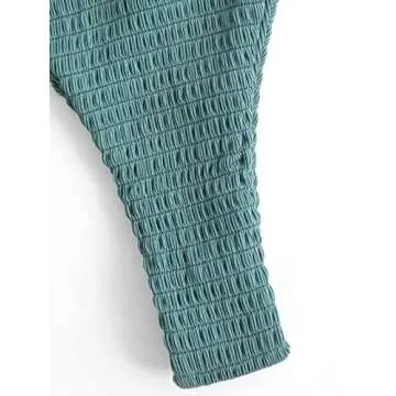 ZAFUL Women's Crinkle Halter String Triangle Tie Side Bikini Set Two Piece Swimsuits