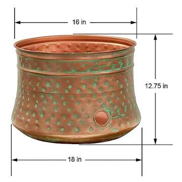 Liberty Garden 1917-G Hammered Copper Hose Pot