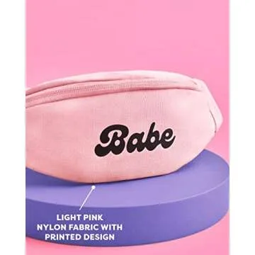 xo, Fetti Bachelorette Party Bride Babe Fanny Packs - 8 pc | Bridesmaid Proposal Box, Pink + White Sling Bag, Bride to Be Gift, Bridesmaid Favors, Bachelorette Party Decorations