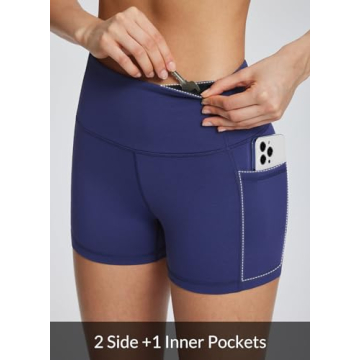 BALEAF Women's Tummy Control Biker Shorts 3"