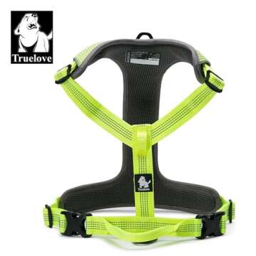 TRUE LOVE Dog Harness Outdoor Adventure II Reflective Vest with 2 Leash Attachments Matching Leash and Collar Available TLH6071