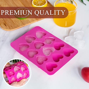 Heart Shaped Silicone Molds Set of 2 for Baking and Crafts