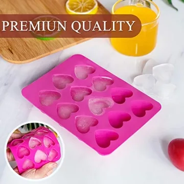 Heart Shaped Silicone Molds Set of 2 for Baking and Crafts