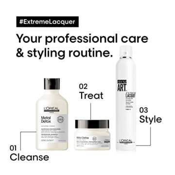 L'Oreal Professionnel Extreme Lacquer - Strong Hold Hairspray For All Hair Types, Anti-Frizz and Shine